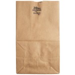 Duro Bulwark 20 lb. Shorty Extra Heavy-Duty Natural Kraft Paper Bag - 400/Bundle