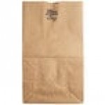 Duro Bulwark 20 lb. Shorty Extra Heavy-Duty Natural Kraft Paper Bag - 400/Bundle