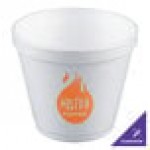 Dart 8SJ12 8 oz. Squat White Customizable Foam Food Container - 1,000/Case