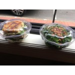 Eco-Products Veridian 24 oz. Compostable Green PLA Plastic Salad Bowl with Lid - 150/Case