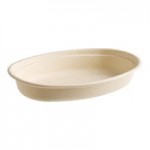 World Centric 32 oz. Compostable Fiber Burrito Bowl Lid - 300/Case