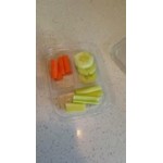 Placon 13 oz. Tamper-Evident Tamper Resistant Recycled PET 3-Compartment Clear Takeout Container - 50/Pack
