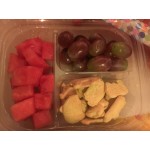 Placon 13 oz. Tamper-Evident Tamper Resistant Recycled PET 3-Compartment Clear Takeout Container - 50/Pack