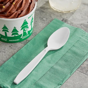 Solo Impress Heavy Weight White Plastic Teaspoon - 1,000/Case Solo Impress Heavy Weight White Plastic Teaspoon - 1,000/Case
