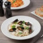 Libbey Slenda 18.5 oz. Royal Rideau White Round Porcelain Entree and Pasta Bowl - Sample