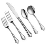 Acopa Blair 18/8 Stainless Steel Extra Heavy Weight Flatware 5-Piece Set - Sample