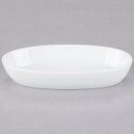 Libbey BW-014 Chef's Selection II 5.25 oz. Ultra Bright White Porcelain Oval Bowl - 24/Case