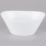 Libbey BW-014 Chef's Selection II 5.25 oz. Ultra Bright White Porcelain Oval Bowl - 24/Case