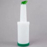 Carlisle PS601NC02 Store 'N Pour PourPlus 1 Qt. White Container with White Spout / Neck and Cap