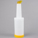 Carlisle PS601NC02 Store 'N Pour PourPlus 1 Qt. White Container with White Spout / Neck and Cap
