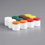 Carlisle PS601NC02 Store 'N Pour PourPlus 1 Qt. White Container with White Spout / Neck and Cap