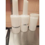 Carlisle PS601NC02 Store 'N Pour PourPlus 1 Qt. White Container with White Spout / Neck and Cap