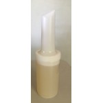 Carlisle PS601NC02 Store 'N Pour PourPlus 1 Qt. White Container with White Spout / Neck and Cap