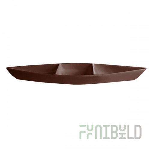 G.E.T. Enterprises BT319MC Bugambilia 6.9 Qt. Classic Textured Finish Mocha Resin-Coated Aluminum Deep Boat with Dividers