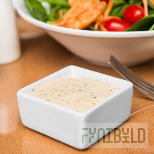 Libbey 905356010 Slenda 2.25 oz. Royal Rideau White Square Porcelain Stacking Ramekin - 36/Case