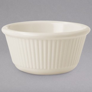 GET RM-389-IV 3 oz. Ivory Fluted Melamine Ramekin - 48/Case