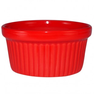 International Tableware Cancun 4 oz. Crimson Red Stoneware Fluted Ramekin - 36/Case International Tableware Cancun 4 oz. Crimson Red Stoneware Fluted Ramekin - 36/Case