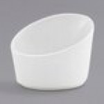 Front of the House Harmony 3 oz. Bright White Slanted Porcelain Sauce Cup - 12/Case Front of the House Harmony 3 oz. Bright White Slanted Porcelain Sauce Cup - 12/Case