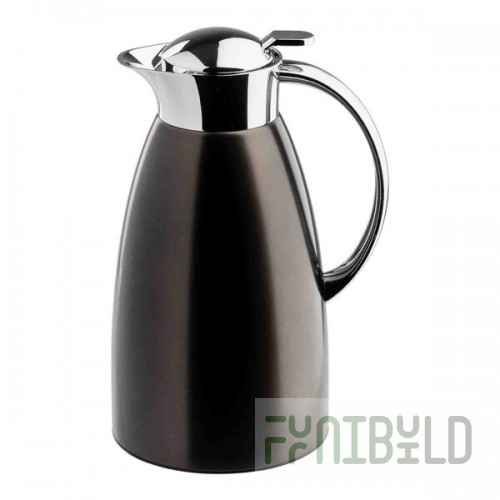 TableCraft 68 oz. Black Stainless Steel Coffee Carafe 12682 - 6/Case