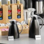 TableCraft 68 oz. Black Stainless Steel Coffee Carafe 12682 - 6/Case