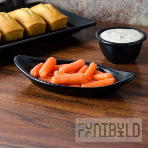 Hall China from Steelite International HL5210AFCA Foundry 10 oz. Black China Rarebit / Au Gratin Dish - 24/Case
