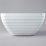 Vollrath 4763550 Double Wall Square Beehive 5.2 Qt. Serving Bowl - Pearl White