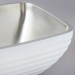 Vollrath 4763550 Double Wall Square Beehive 5.2 Qt. Serving Bowl - Pearl White