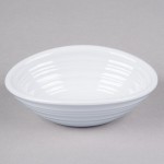 Elite Global Solutions DS5-W Swirl 6 oz. White Oblong Melamine Bowl - 6/Case