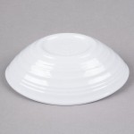 Elite Global Solutions DS5-W Swirl 6 oz. White Oblong Melamine Bowl - 6/Case