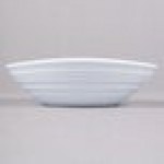 Elite Global Solutions DS5-W Swirl 6 oz. White Oblong Melamine Bowl - 6/Case