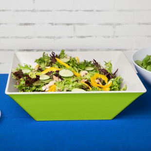 GET ML-249-KL Keywest 12.8 Qt. Keylime Square Melamine Bowl - 3/Case