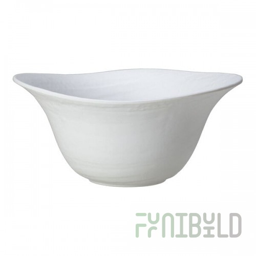Creations Scape from Steelite International 2.25 Qt. White Melamine Deep Salad Bowl
