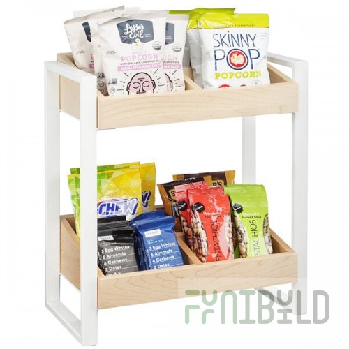 Cal-Mil Blonde Maple Wood Two Tier Organizer
