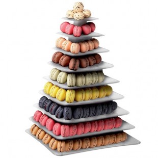 Matfer Bourgeat 681590 9-Tier Clear Macaron Pyramid Display Stand