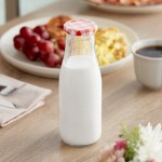Acopa 14 oz. Customizable Glass Milk Bottle - 12/Case