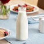 Acopa 14 oz. Customizable Glass Milk Bottle - 12/Case