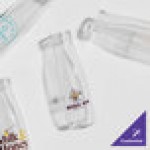 Acopa 14 oz. Customizable Glass Milk Bottle - 12/Case
