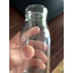 Acopa 14 oz. Customizable Glass Milk Bottle - 12/Case