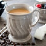 Dinex DX300031 Turnbury 8 oz. Latte Insulated Mug with Pedestal Base - 48/Case Dinex DX300031 Turnbury 8 oz. Latte Insulated Mug with Pedestal Base - 48/Case