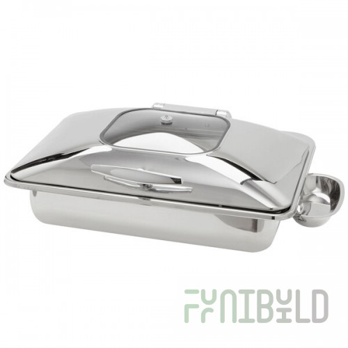 American Metalcraft REVLRT26 Evolution 9 Qt. Rectangular Stainless Steel Induction Chafer - 26