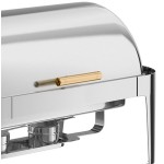 Acopa Supreme 8 Qt. Full Size Gold Accent Roll Top Chafer Acopa Supreme 8 Qt. Full Size Gold Accent Roll Top Chafer