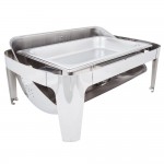 Acopa Supreme 8 Qt. Full Size Gold Accent Roll Top Chafer Acopa Supreme 8 Qt. Full Size Gold Accent Roll Top Chafer