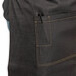 Uncommon Chef 3126 Black Cat Denim Customizable Cotton Uptown Bistro Apron with Black Webbing and 1 Pocket - 33