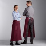 Choice Gray Poly-Cotton Standard Bistro Apron with 1 Pocket - 33