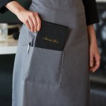 Choice Gray Poly-Cotton Standard Bistro Apron with 1 Pocket - 33