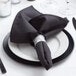 Intedge Black 65/35 Polycotton Blend Cloth Napkins, 20 Intedge Black 65/35 Polycotton Blend Cloth Napkins, 20