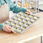 Baker's Lane 24 Cup 3.8 oz. Glazed Aluminized Steel Muffin / Cupcake Pan - 14