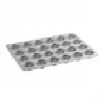 Baker's Lane 24 Cup 3.8 oz. Glazed Aluminized Steel Muffin / Cupcake Pan - 14
