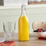 Acopa 35 oz. Customizable Clear Glass Bottle with Wire Bail Swing Top Lid - 12/Case Acopa 35 oz. Customizable Clear Glass Bottle with Wire Bail Swing Top Lid - 12/Case