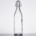 Acopa 35 oz. Customizable Clear Glass Bottle with Wire Bail Swing Top Lid - 12/Case Acopa 35 oz. Customizable Clear Glass Bottle with Wire Bail Swing Top Lid - 12/Case